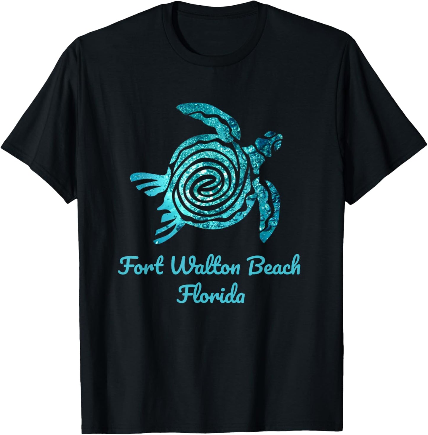 Marine Biology Fort Walton Beach, FL Save The Sea Turtle Men Women Kids T-Shirt - T-Shirt | Black