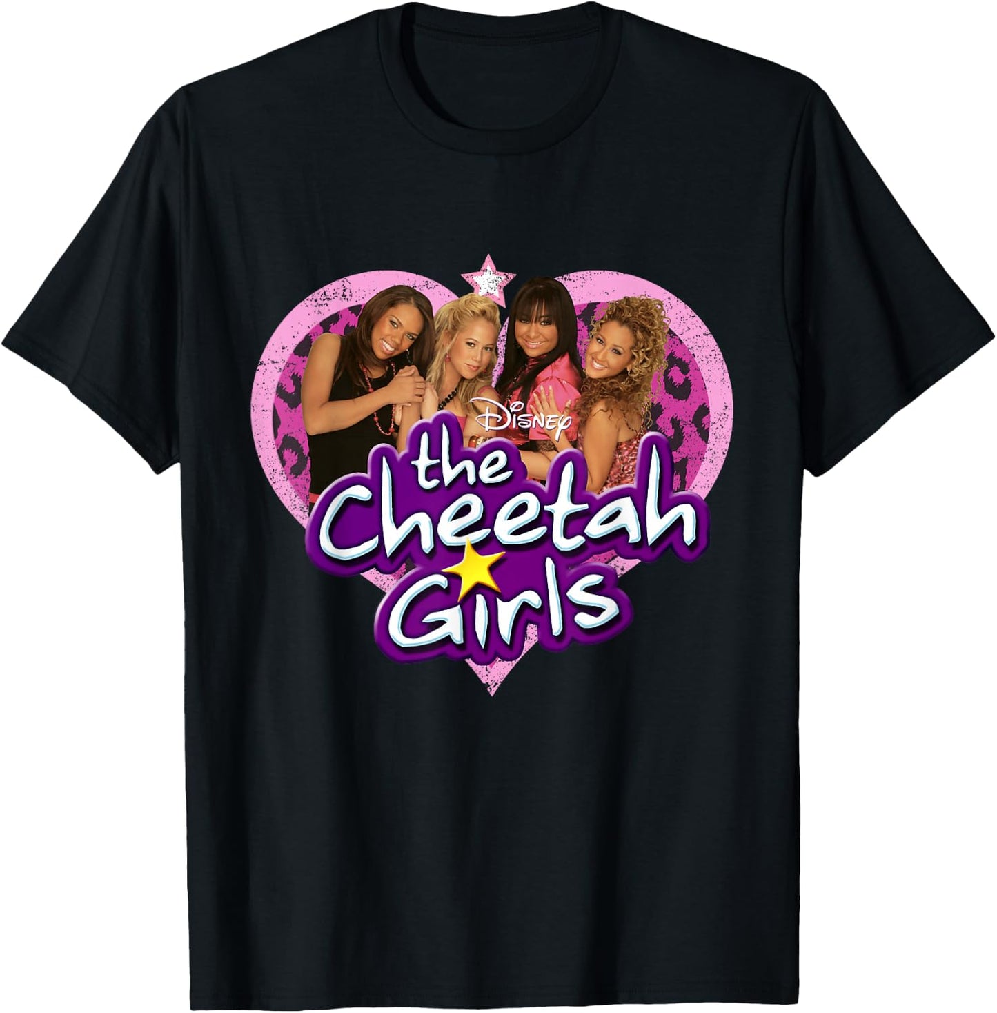 Disney Channel The Cheetah Girls Characters and Logo Small T-Shirt - T-Shirt | Black