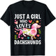 Mother's Day Just A Girl Who Loves Dachshunds T-Shirt - T-Shirt | Black