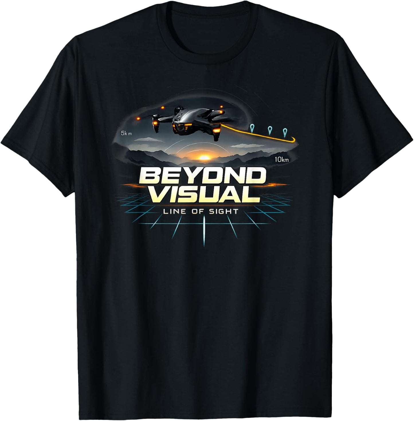 Beyond Visual Line of Sight BVLOS Elite Drone Pilot Advanced T-Shirt - T-Shirt | Black