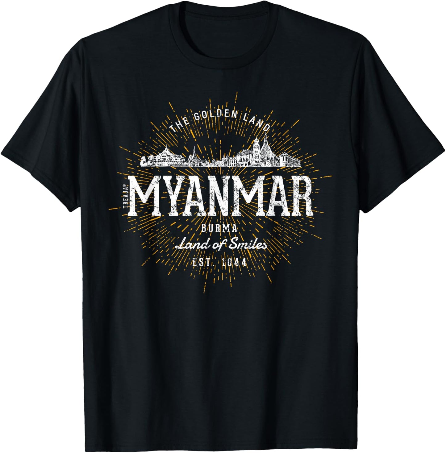 Vintage Myanmar Retro T-Shirt - T-Shirt | Black