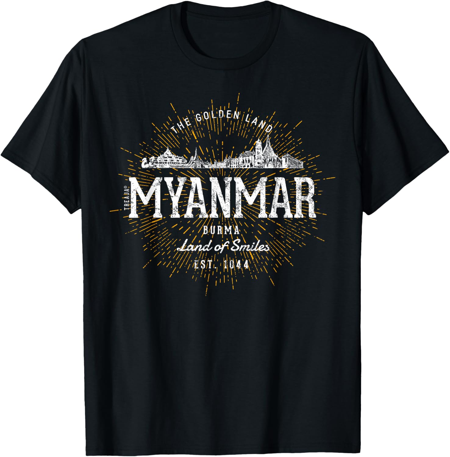 Vintage Myanmar Retro T-Shirt - T-Shirt | Black