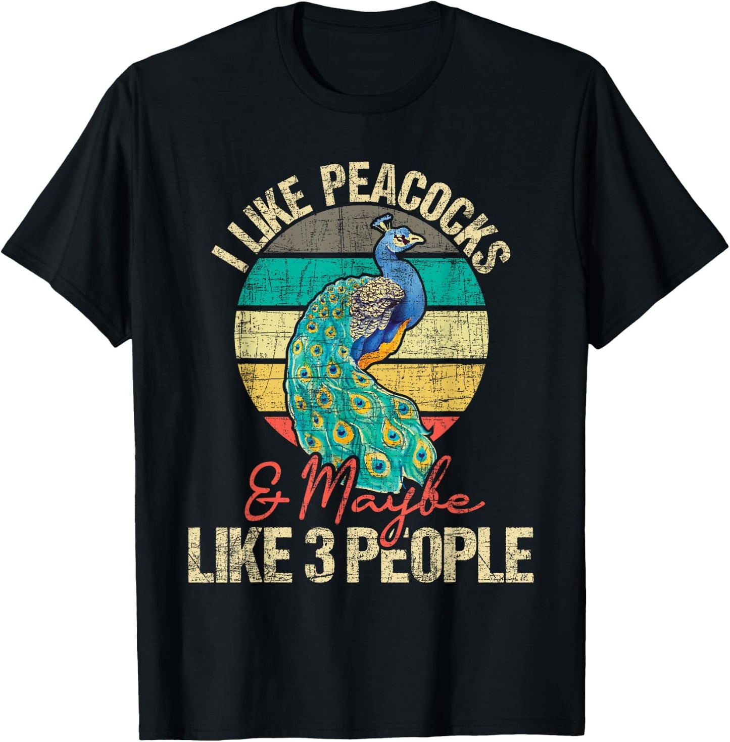 I Like Peacocks - Animal Lover Zookeeper Ornithologist T-Shirt - T-Shirt | Black