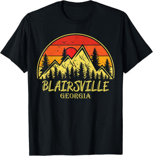Vintage Blairsville Georgia GA Mountains Hiking Souvenir T-Shirt - T-Shirt | Black