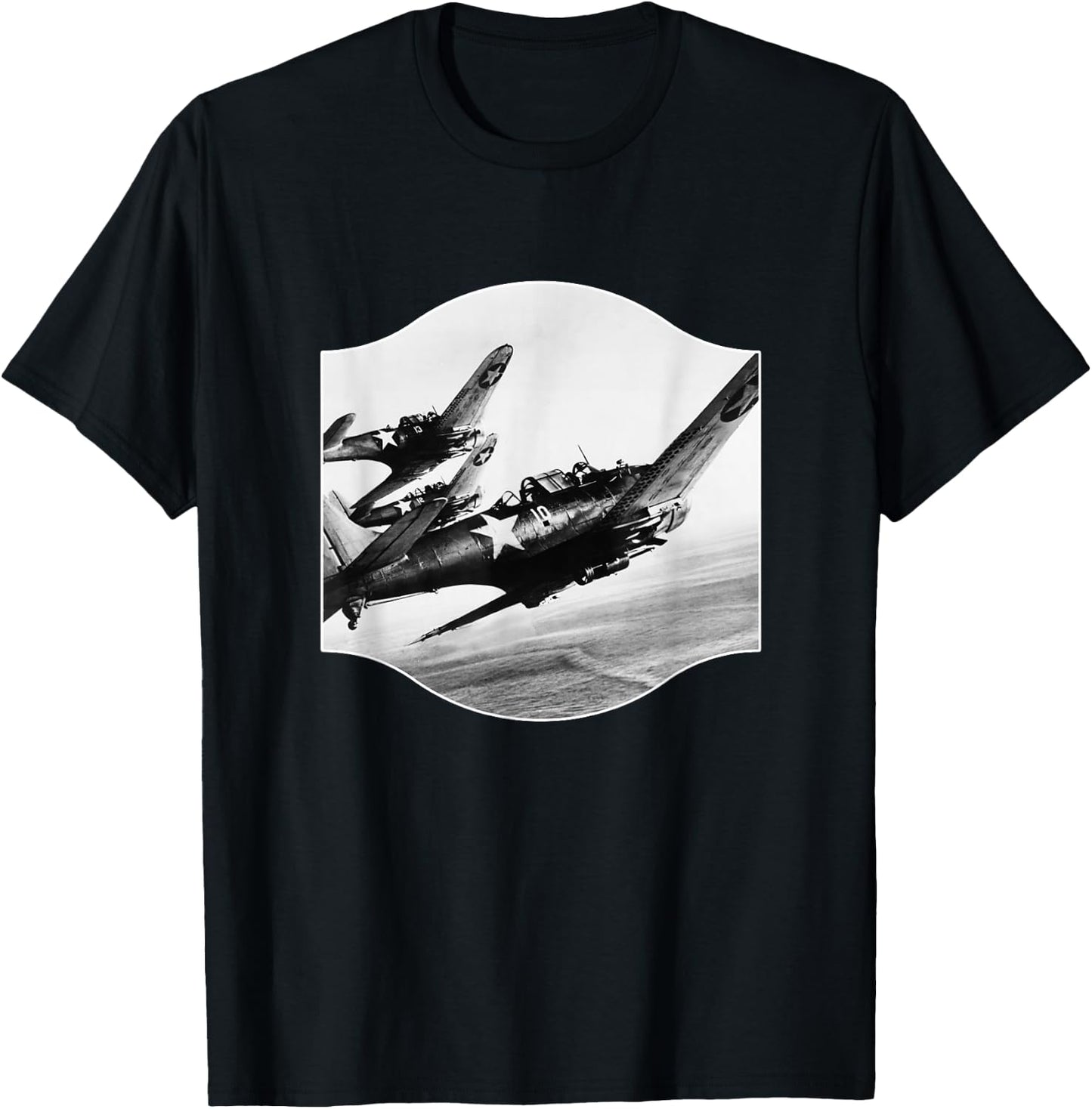 Douglas SBD-Dauntless WWII Fighter Plane USA History T-Shirt - T-Shirt | Black