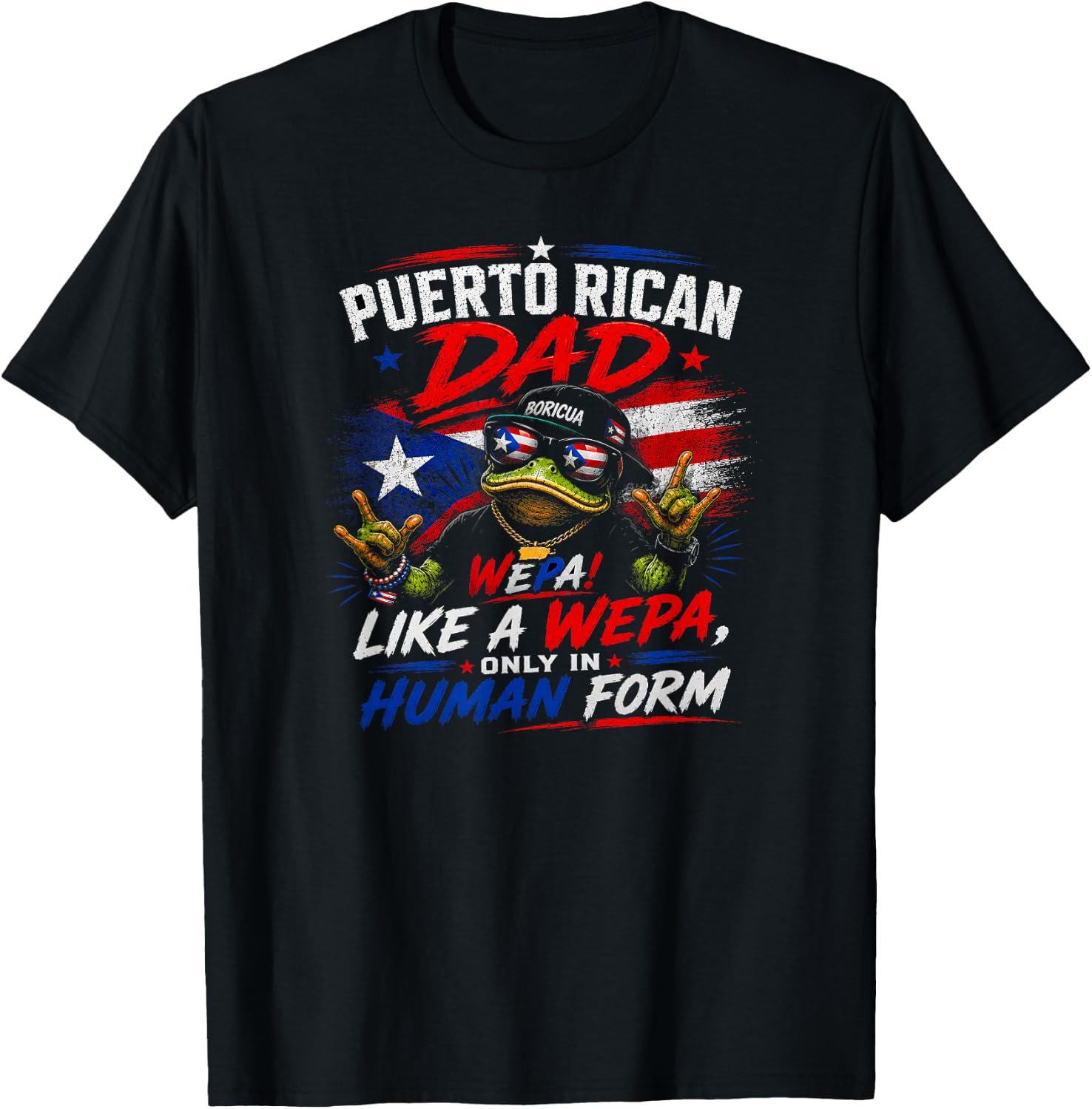 Proud Puerto Rican Father Boricua Legend Lifestyle Graphic T-Shirt - T-Shirt | Black