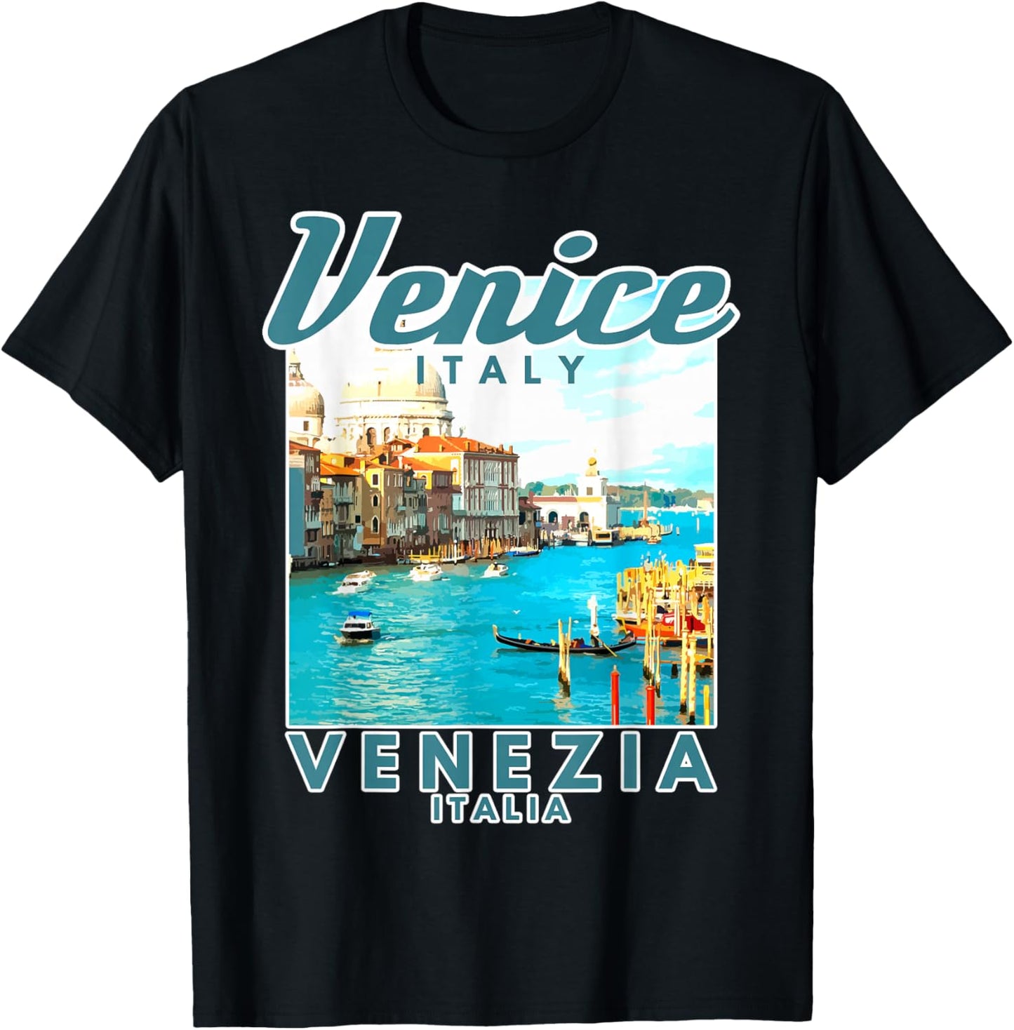 Venice Italy Venezia Italia Italian Souvenir T-Shirt - T-Shirt | Black