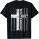 Faith Family Farming Freedom - American Farmer Cross Flag T-Shirt - T-Shirt | Black