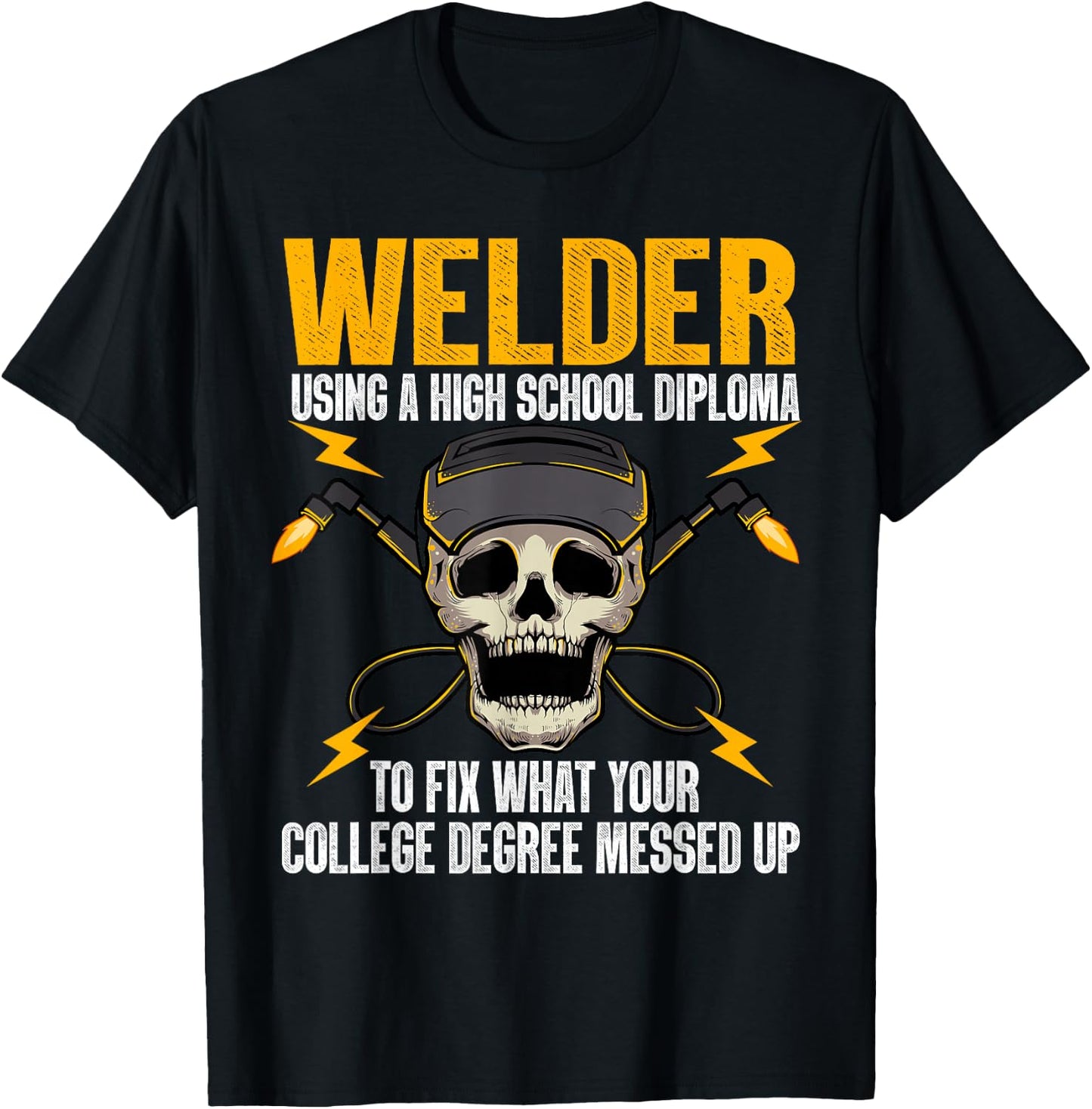 Funny Welder Art Women Steel Welding MIG/TIG Welder T-Shirt - T-Shirt | Black