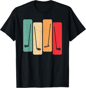 Retro Golf Vintage Golf Lover Golfer Men Women Kids T-Shirt - T-Shirt | Black