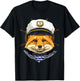 Fox Sailor Boat Captain Wildlife Fox Forest T-Shirt - T-Shirt | Black