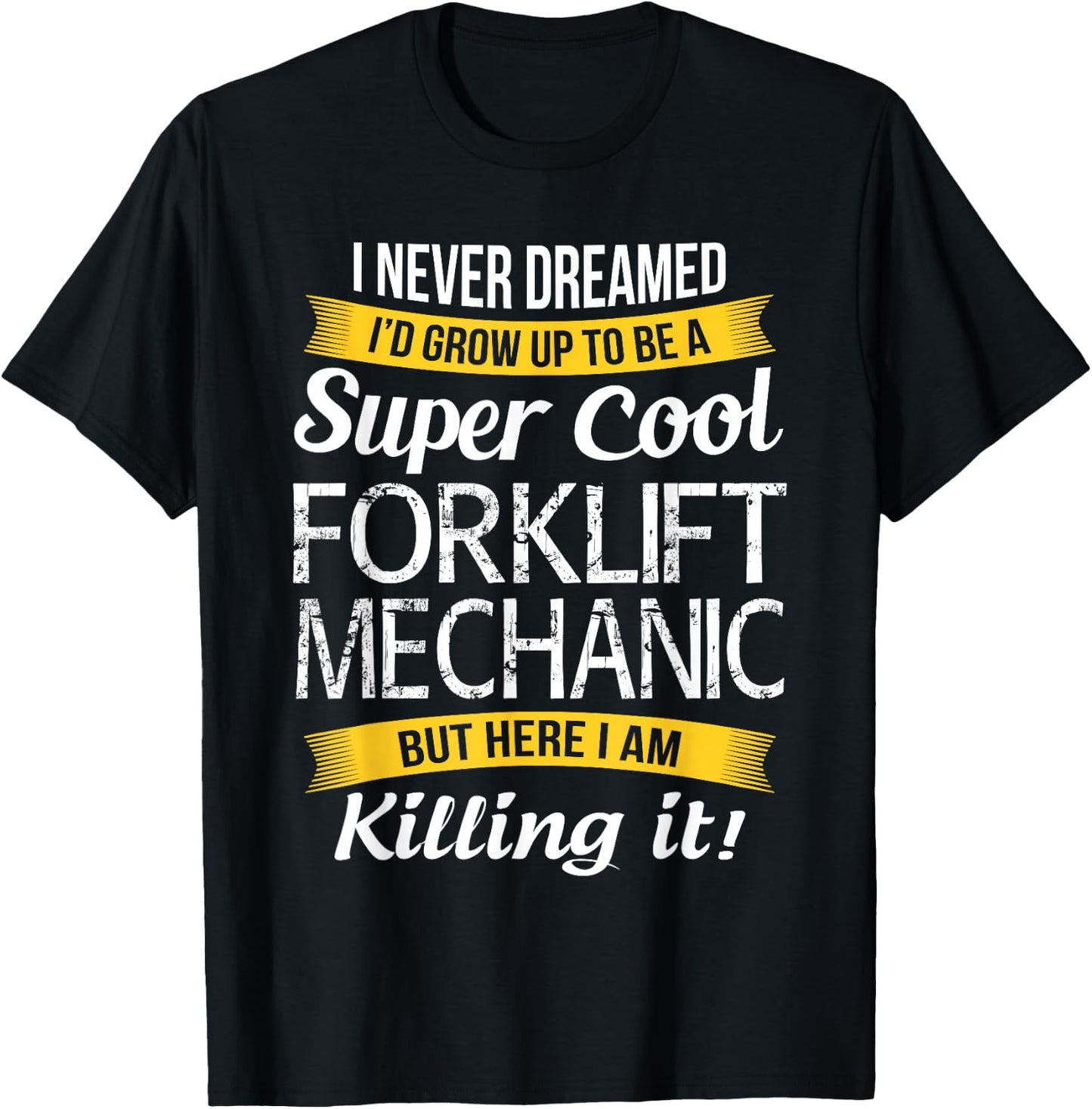 Forklift Mechanic Shirt Funny Gift T-Shirt - T-Shirt | Black