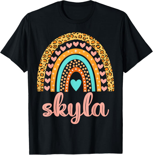 Skyla Skyla Name Birthday Shirt Gift T-Shirt - T-Shirt | Black
