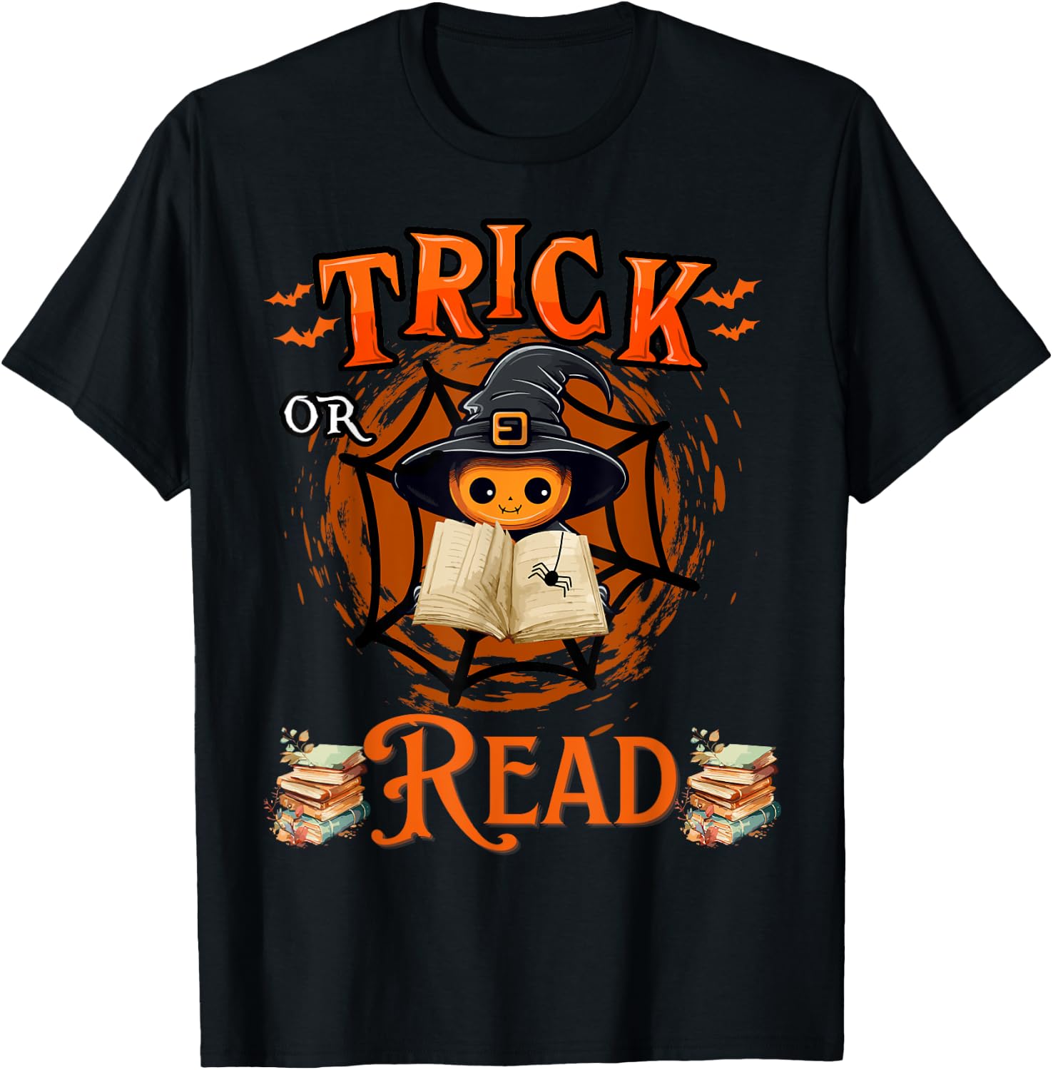 Halloween Book Lovers Librarian Teacher Library Kids Costume T-Shirt - T-Shirt | Black