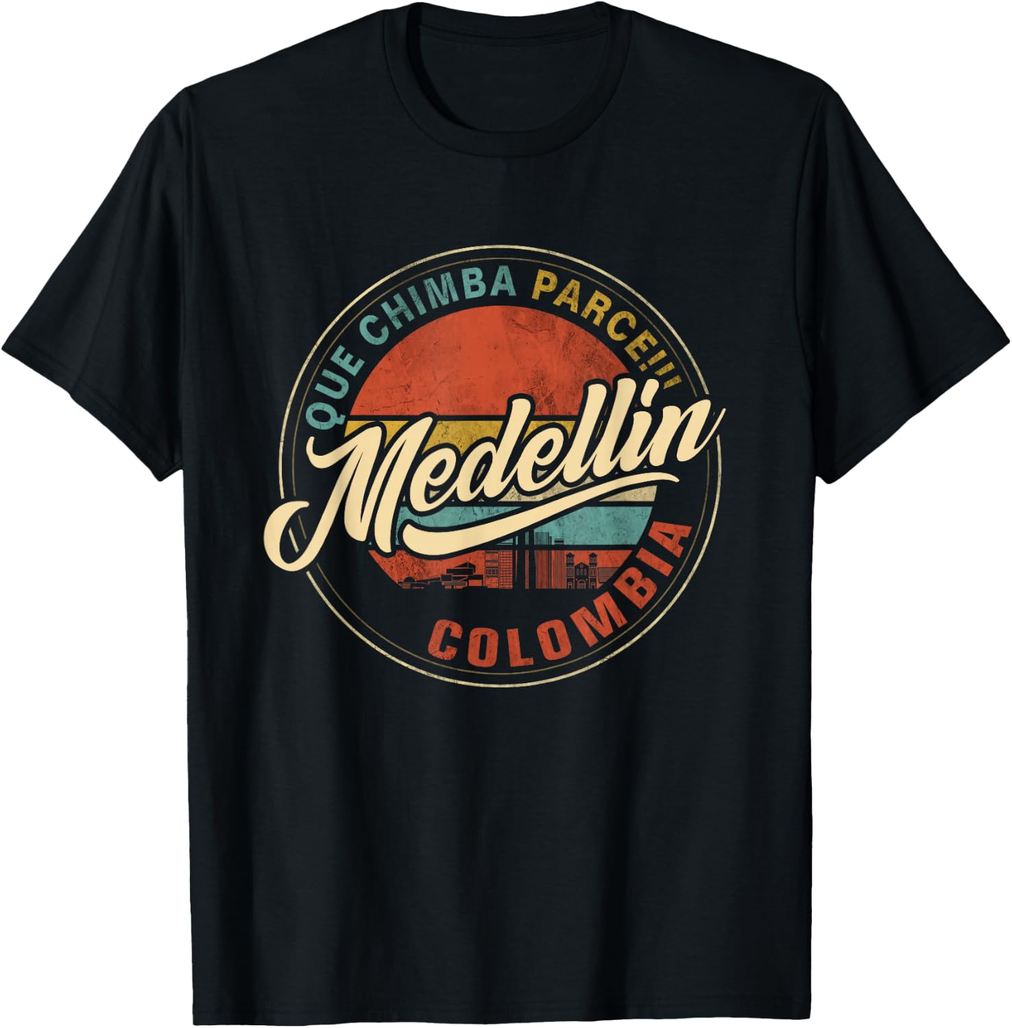Que Chimba Parce Medellin Bandera Antioquia Colombia Paisa T-Shirt - T-Shirt | Black