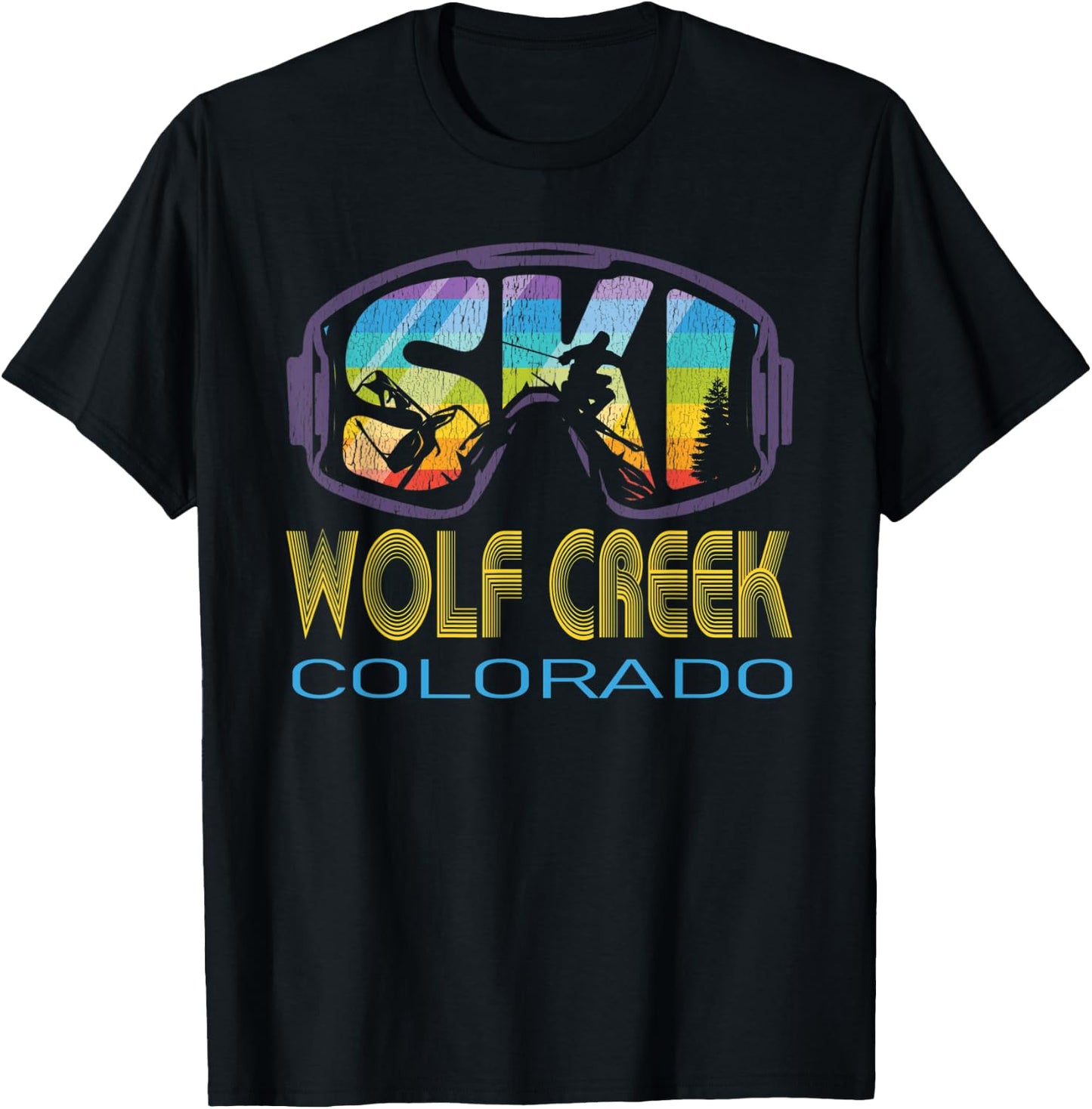 Ski Wolf Creek Colorado Skiing Vacation T-Shirt - T-Shirt | Black