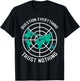 Flat Earth Design Questions Everything Trust Nothing T-Shirt - T-Shirt | Black