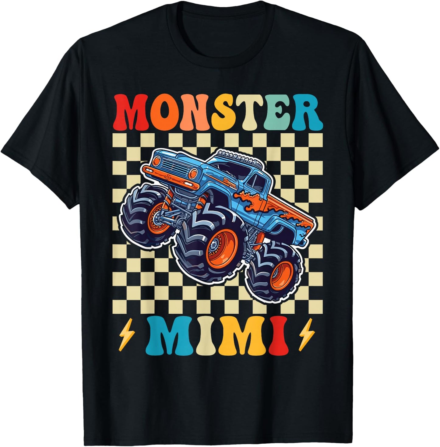 Monster Truck Mimi Family Matching Monster Trucks Birthday T-Shirt - T-Shirt | Black