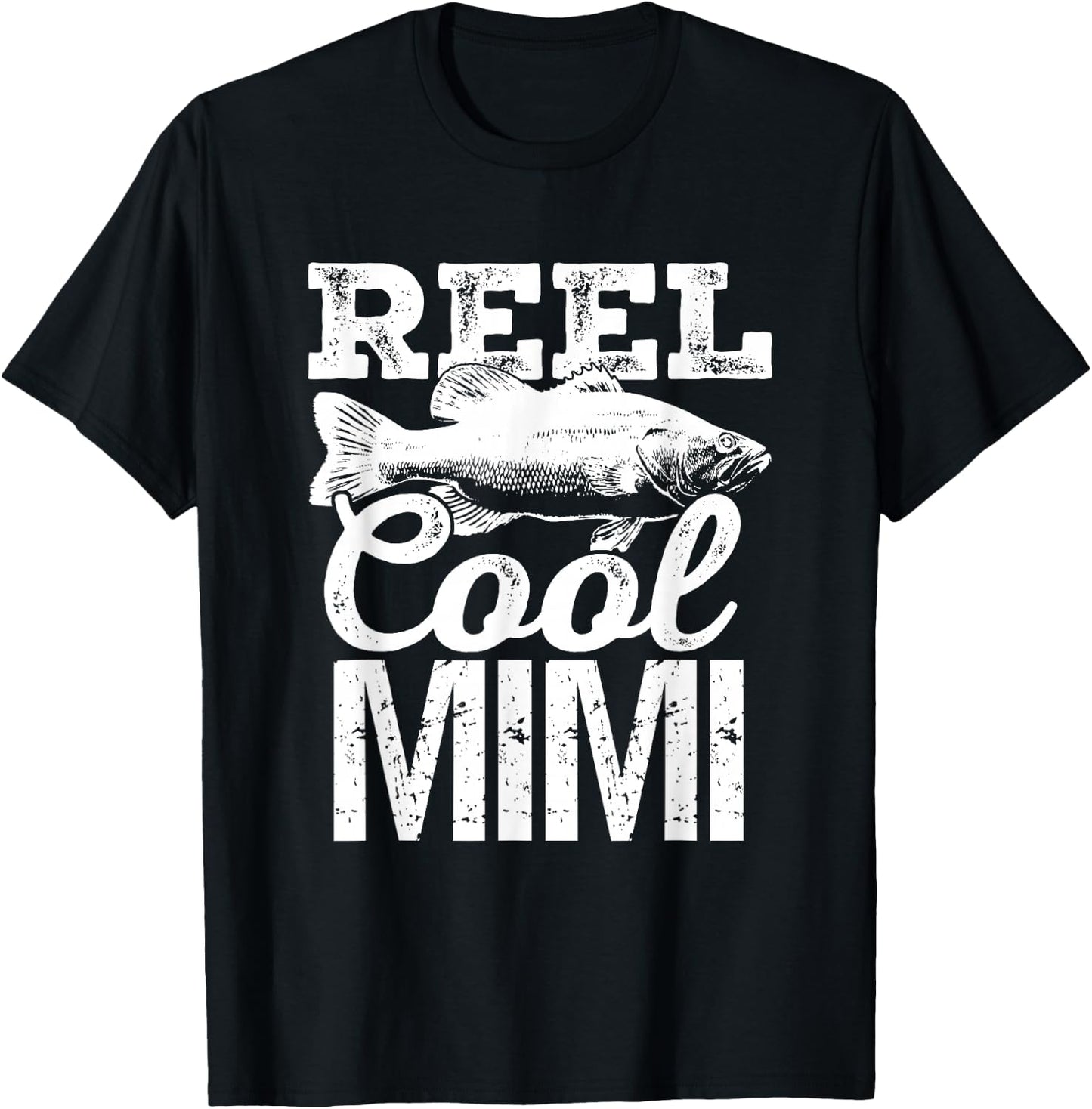 Reel Cool Mimi Fishing Outdoor Fisherman T-Shirt - T-Shirt | Black