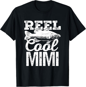 Reel Cool Mimi Fishing Outdoor Fisherman T-Shirt - T-Shirt | Black