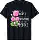 In A World Full Of Grandmas Be A DeeDee Gifts Tulips T-Shirt - T-Shirt | Black