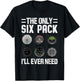 The Only Six Pack I'll Ever Need Funny Pilot Aviator T-Shirt - T-Shirt | Black