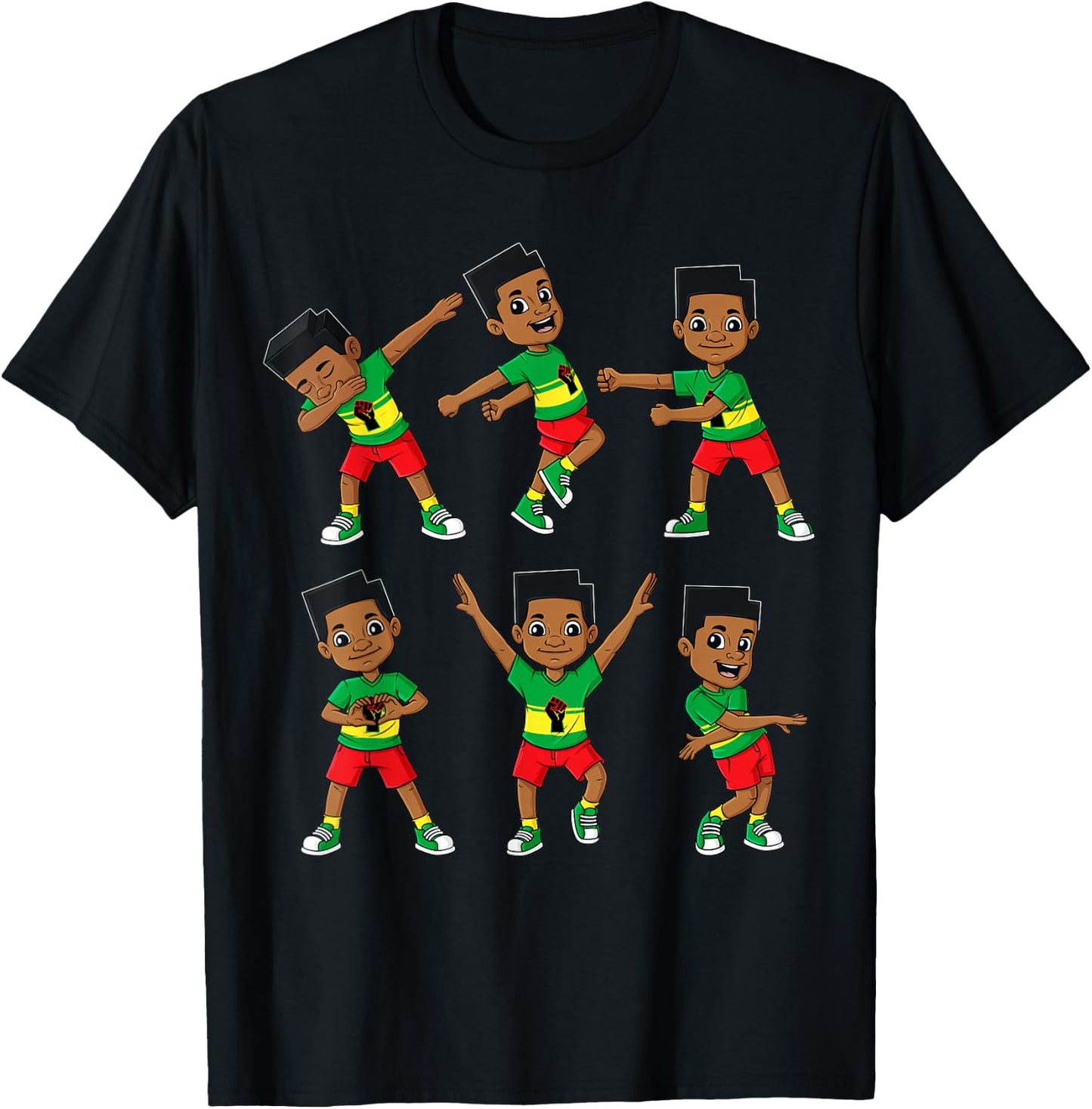Dancing Black King Juneteenth Dance Challenge Boys Kids Teen T-Shirt - T-Shirt | Black