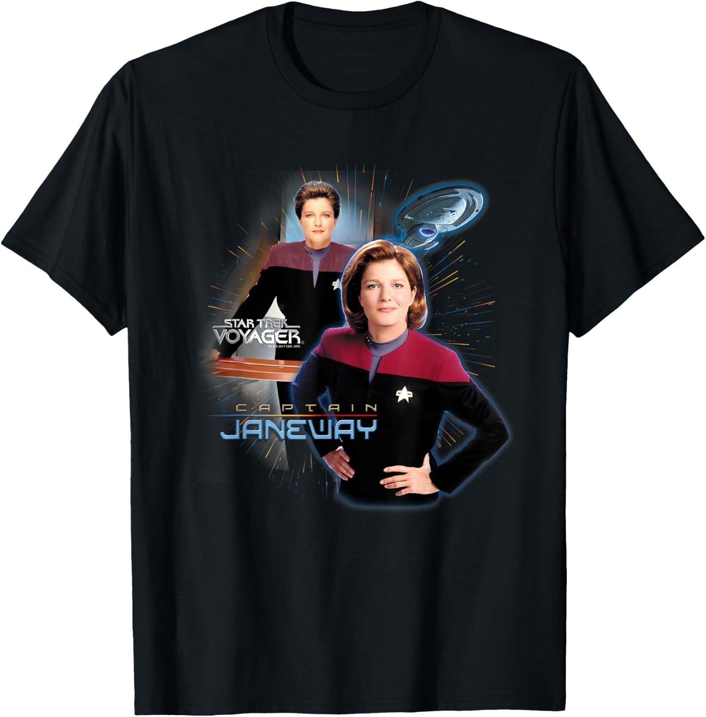 Star Trek Captain Janeway T-Shirt - T-Shirt | Black