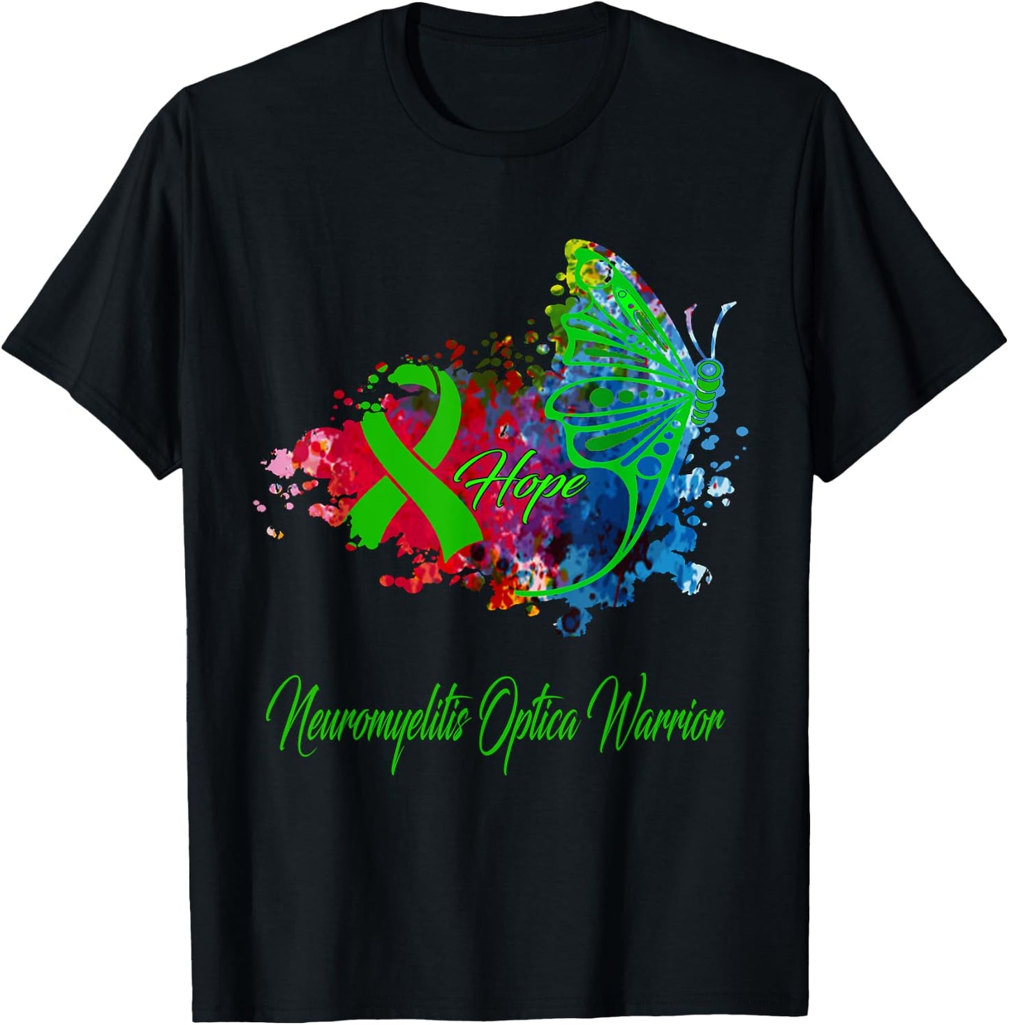 neuromyelitis optica Awareness T-Shirt - T-Shirt | Black