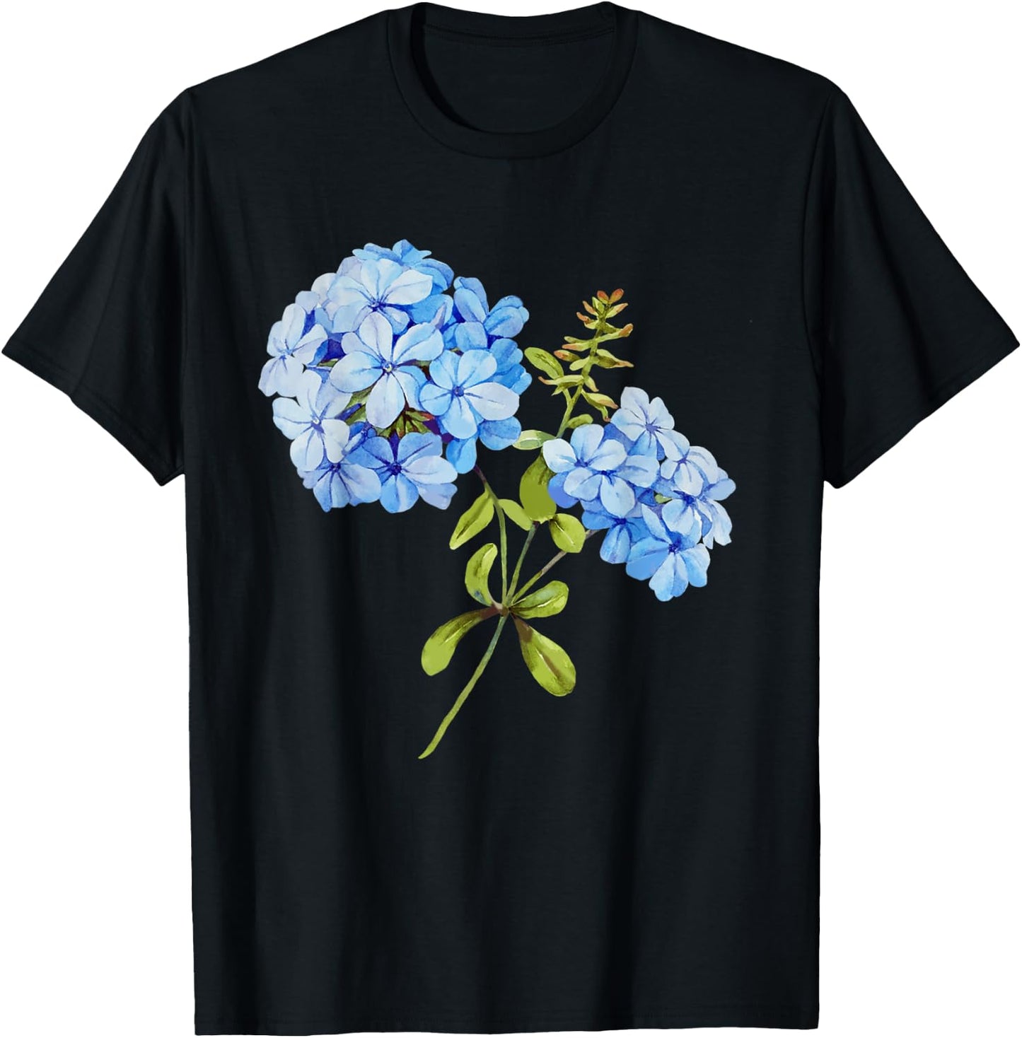 Grandmillennial Hydrangea Style T-Shirt - T-Shirt | Black