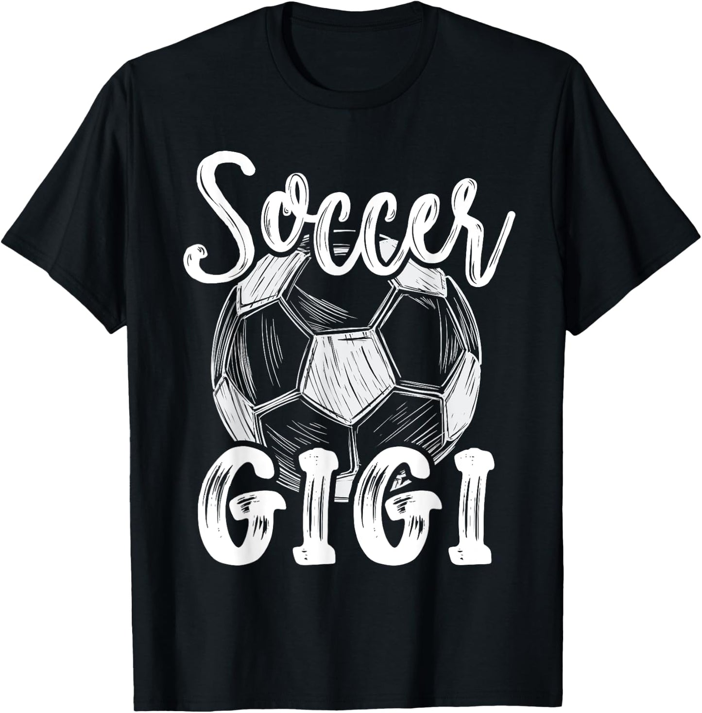 Soccer Gigi Women Family Matching Team Player Soccer Ball T-Shirt - T-Shirt | Black