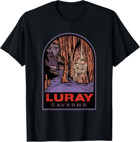Luray Caverns Virginia Badge T-Shirt - T-Shirt | Black