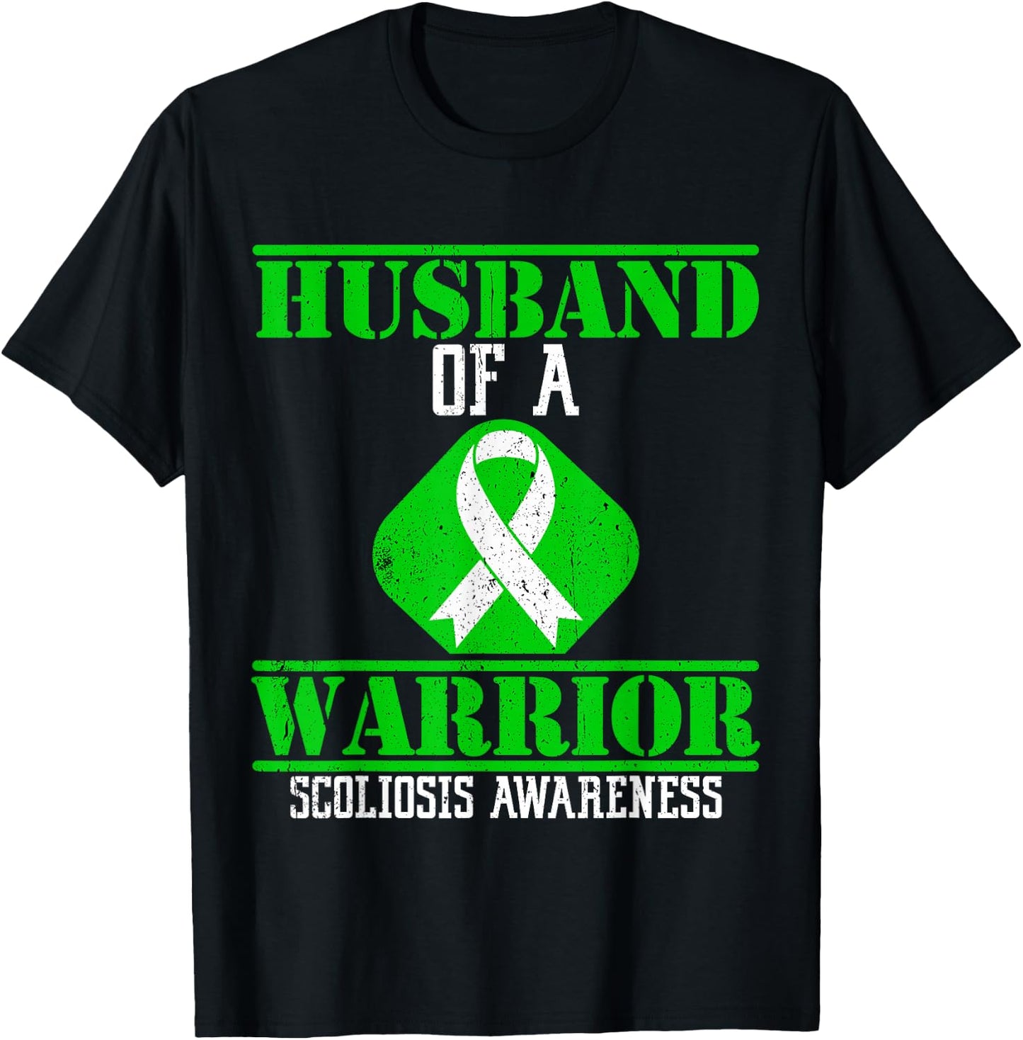 Husband of A Scoliosis Warrior Vintage T-Shirt - T-Shirt | Black