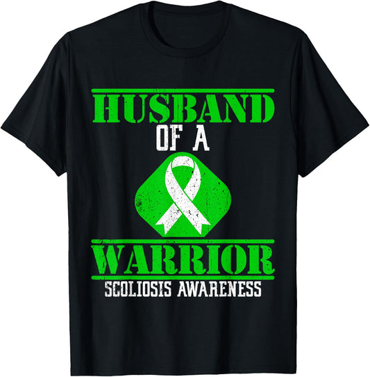 Husband of A Scoliosis Warrior Vintage T-Shirt - T-Shirt | Black