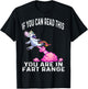 Funny Unicorn If You Can Read This You're In Fart Range T-Shirt - T-Shirt | Black