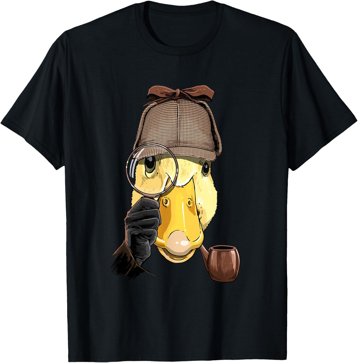 Duck Detective Farmer Duck Farm Animal Lover T-Shirt - T-Shirt | Black