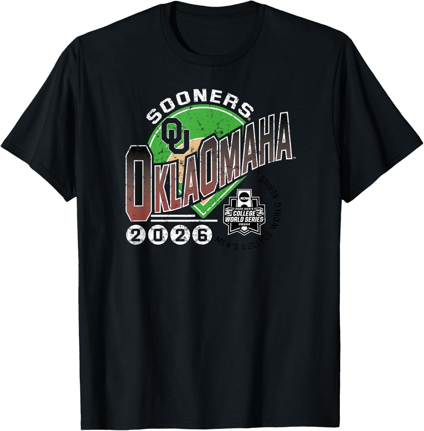 Oklahoma Sooners College World Series 2026 CWS OklaOmaha T-Shirt - T-Shirt | Black