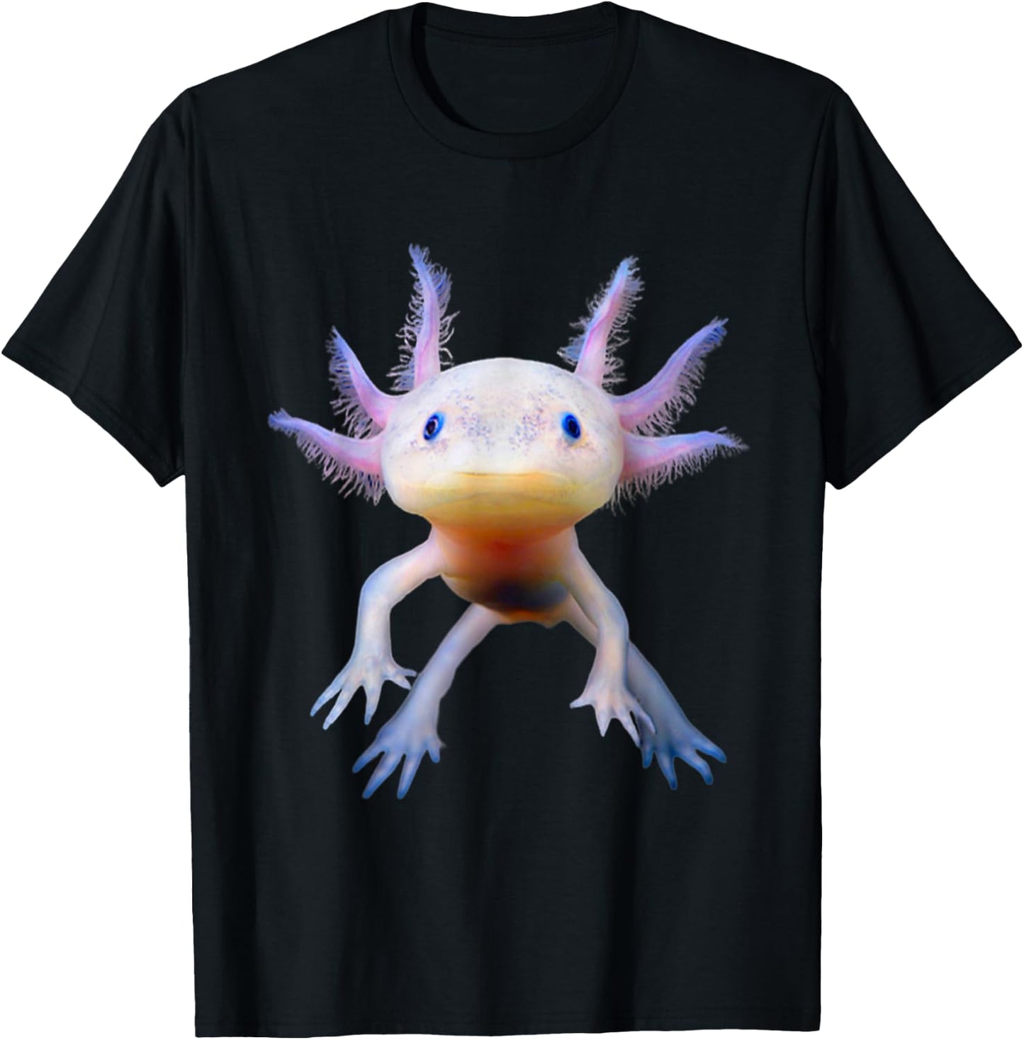 Axolotl Mexican Walking Fish Cute Amphibian axolotl T-Shirt - T-Shirt | Black
