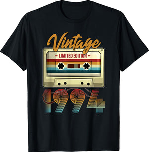 Vintage 1994 31st Birthday Cassette Tape Women B-day T-Shirt - T-Shirt | Black