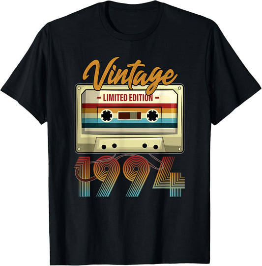 Vintage 1994 31st Birthday Cassette Tape Women B-day T-Shirt - T-Shirt | Black