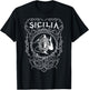 Sicilia Italy Trinacria Heraldry Home Pride Family T-Shirt - T-Shirt | Black
