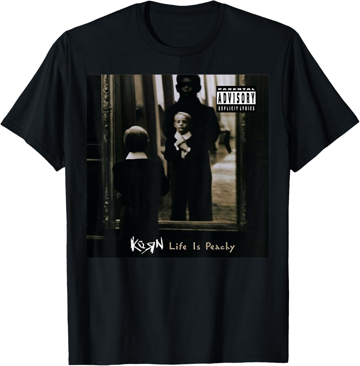 L.IFE funny IS PEA.CHY T-Shirt - T-Shirt | Black
