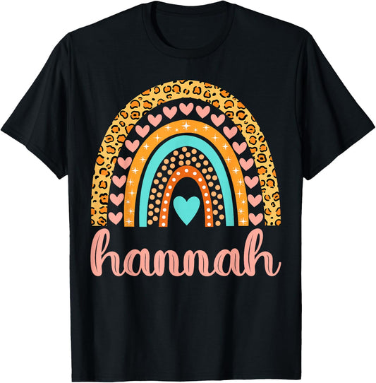 Hannah Hannah Name Birthday Shirt Gift T-Shirt - T-Shirt | Black