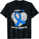 I Wear Blue for My Daughter Alopecia Awareness T-Shirt - T-Shirt | Black