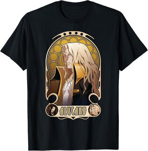 Castlevania Netflix Alucard Portrait , Men's Black Small Classic Fit Short Sleeve T-Shirt - T-Shirt | Black