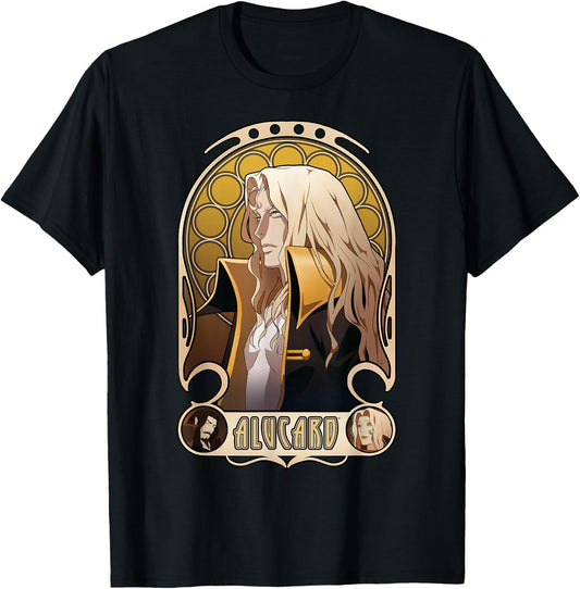 Castlevania Netflix Alucard Portrait , Men's Black Small Classic Fit Short Sleeve T-Shirt - T-Shirt | Black
