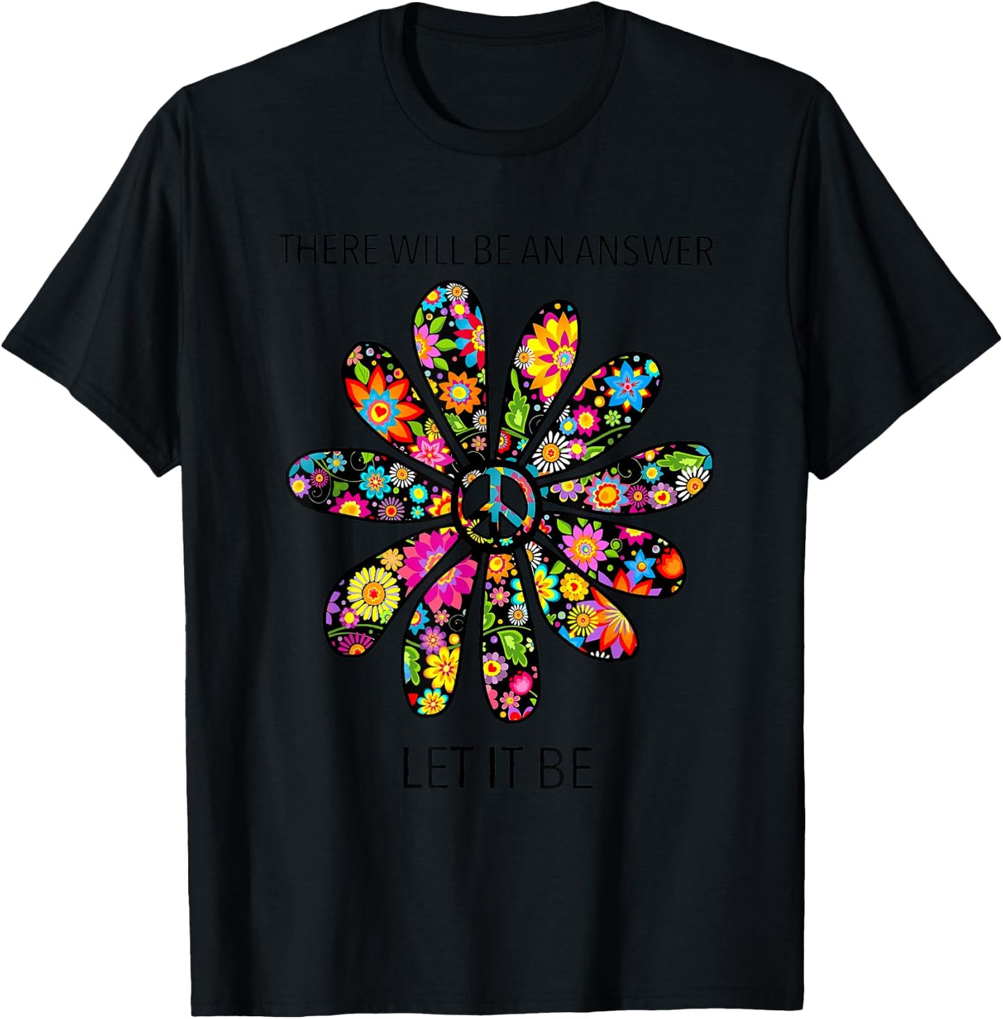 There Will Be A Answer Chrysanthemum Hipe T-Shirt - T-Shirt | Black