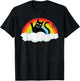 Heavy Metal Cat Rainbow Retro Kids Goth Funny Death Metal T-Shirt - T-Shirt | Black