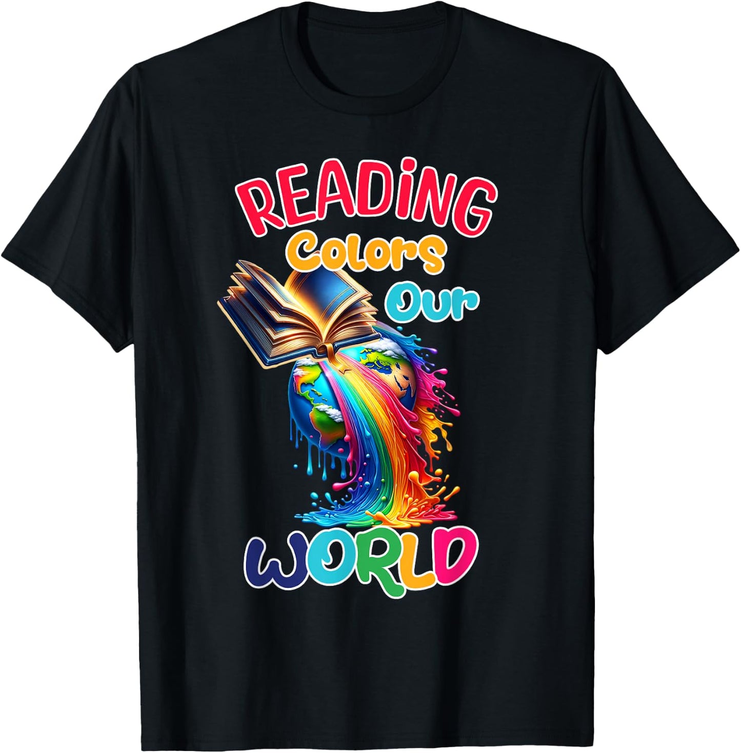 Reading Colors Our World (golden aura) Summer Reading 2026 T-Shirt - T-Shirt | Black