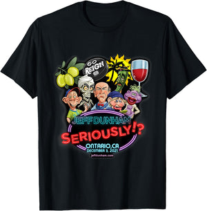 Jeff Dunham Ontario, CA T-Shirt - T-Shirt | Black